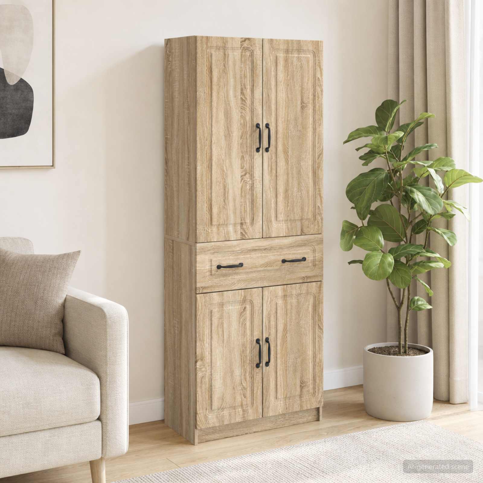 Kastenset 2 st Sonoma Eiken Bewerkt hout