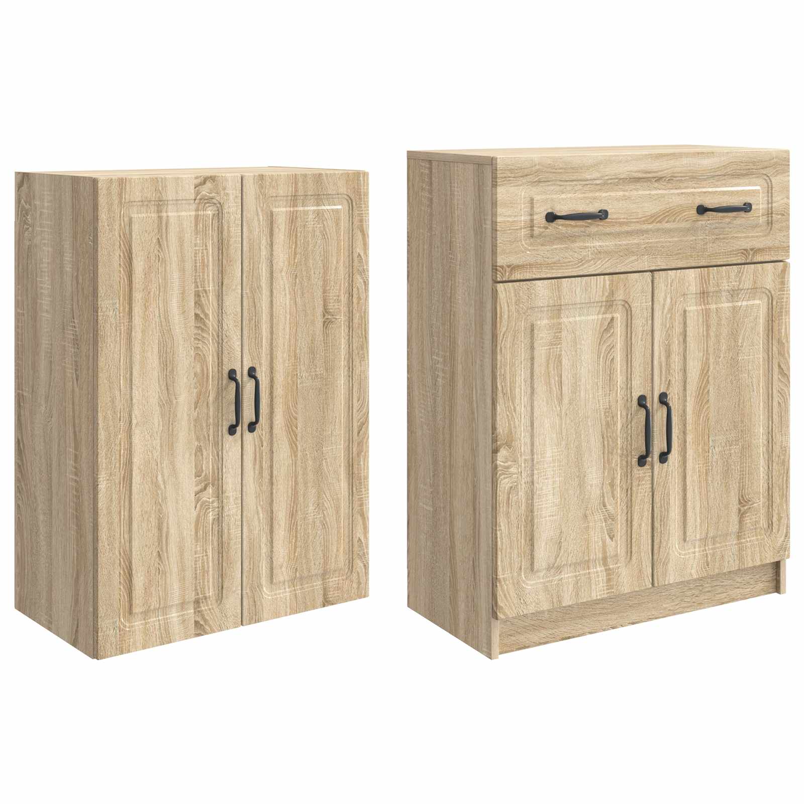 Kastenset 2 st Sonoma Eiken Bewerkt hout