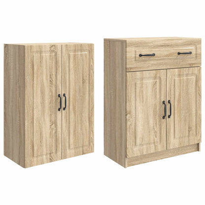 Kastenset 2 st Sonoma Eiken Bewerkt hout