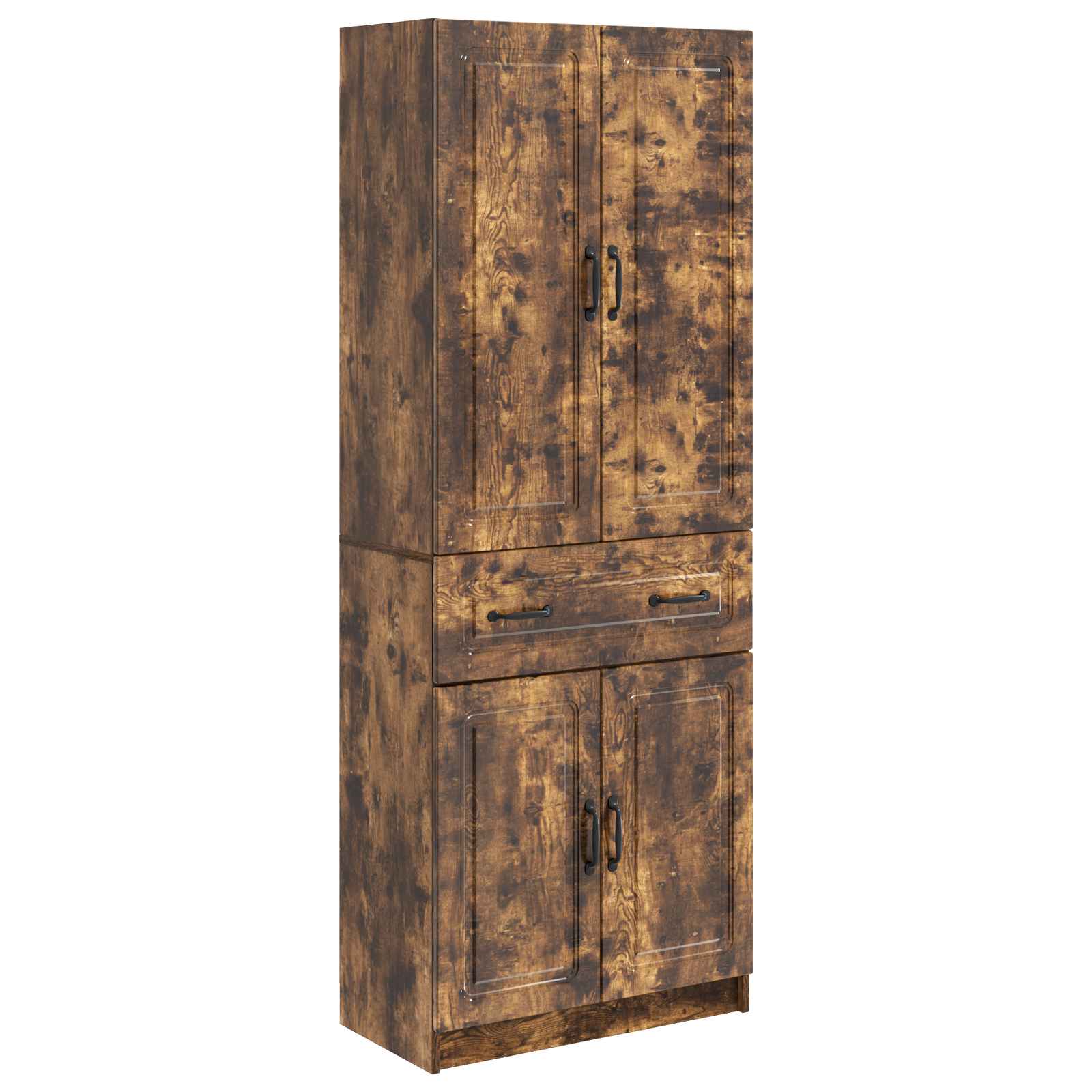 Kastenset 2 st Gerookt eiken Bewerkt hout
