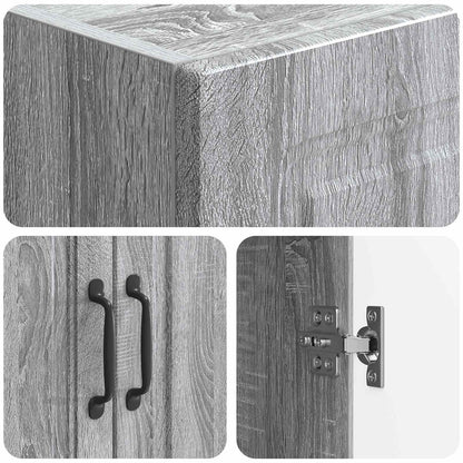 Kastenset 2 st Grijs Sonoma Bewerkt hout