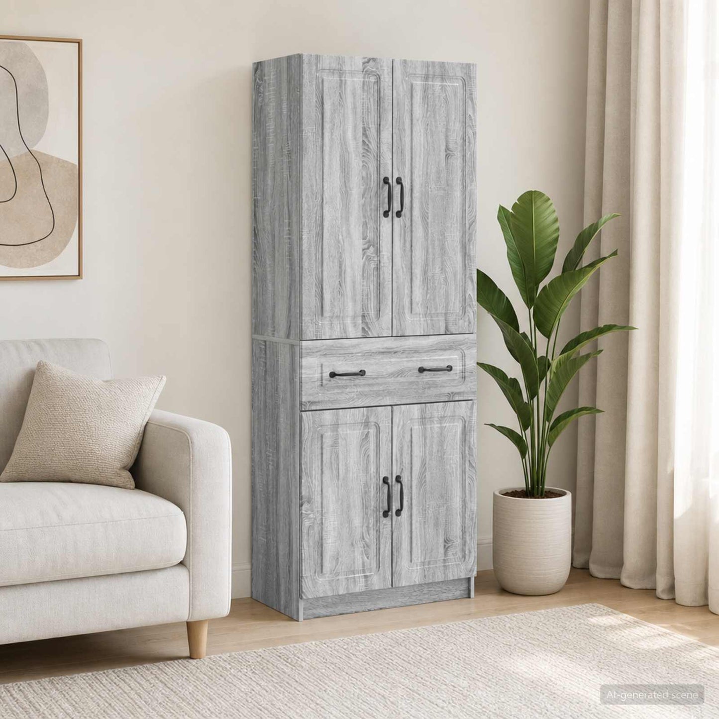 Kastenset 2 st Grijs Sonoma Bewerkt hout