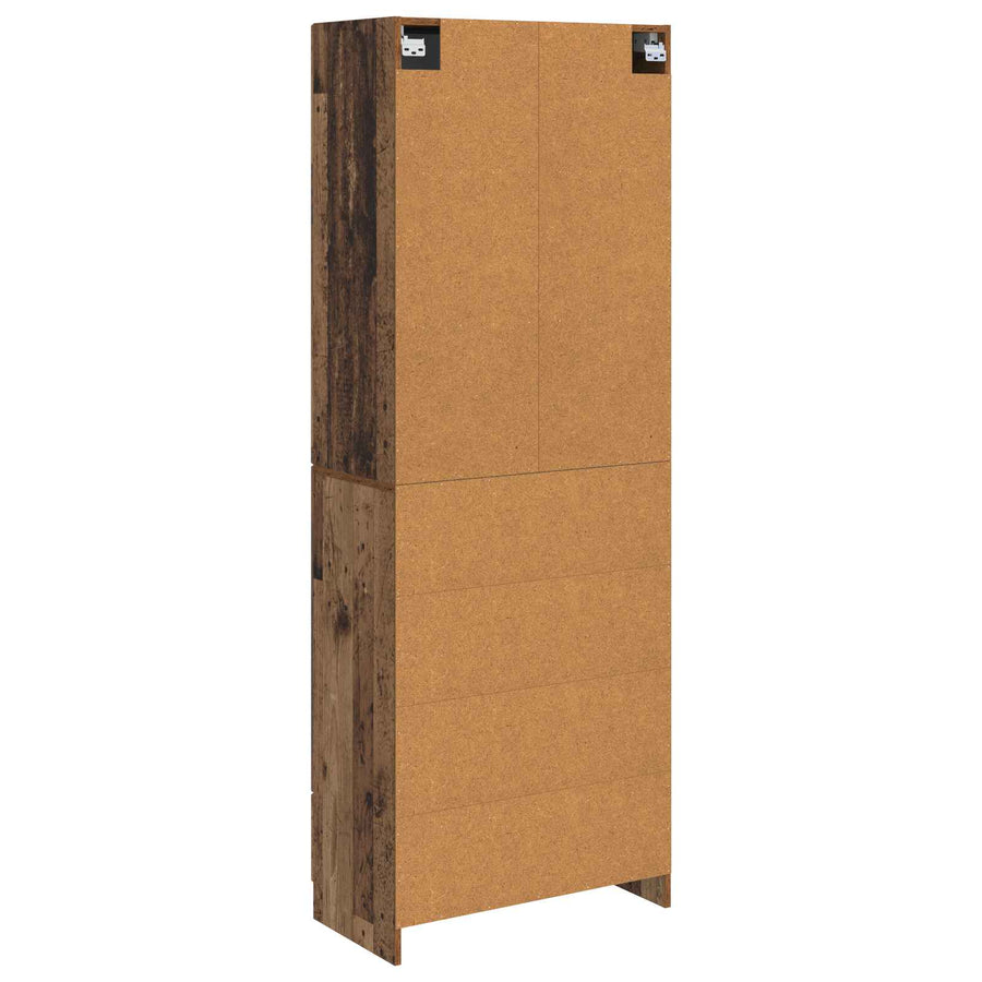 Kastenset 2 st Oud hout Bewerkt hout