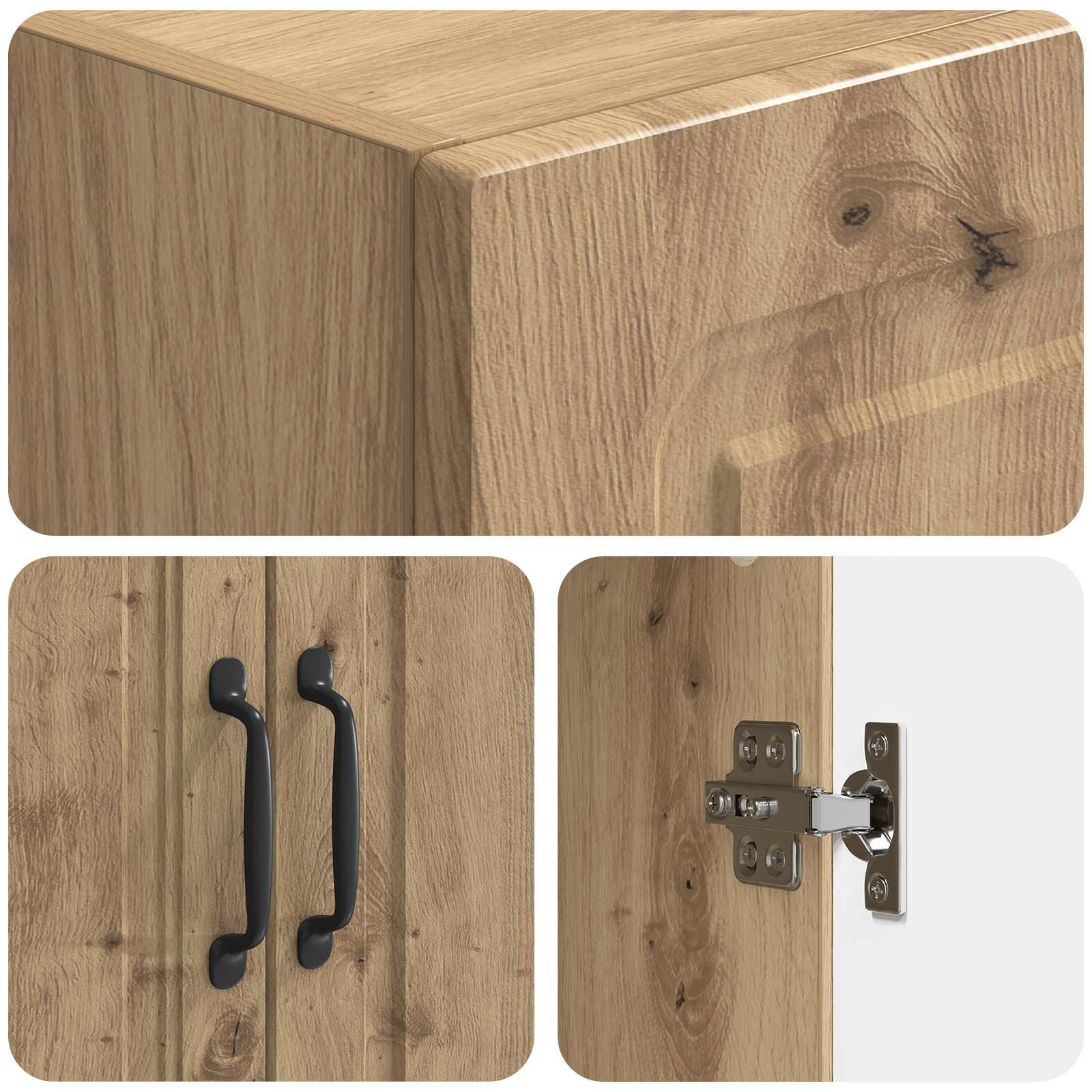 Kastenset 2 st Bewerkt hout