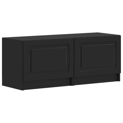 5-delige LED TV-kast Zwart Bewerkt hout