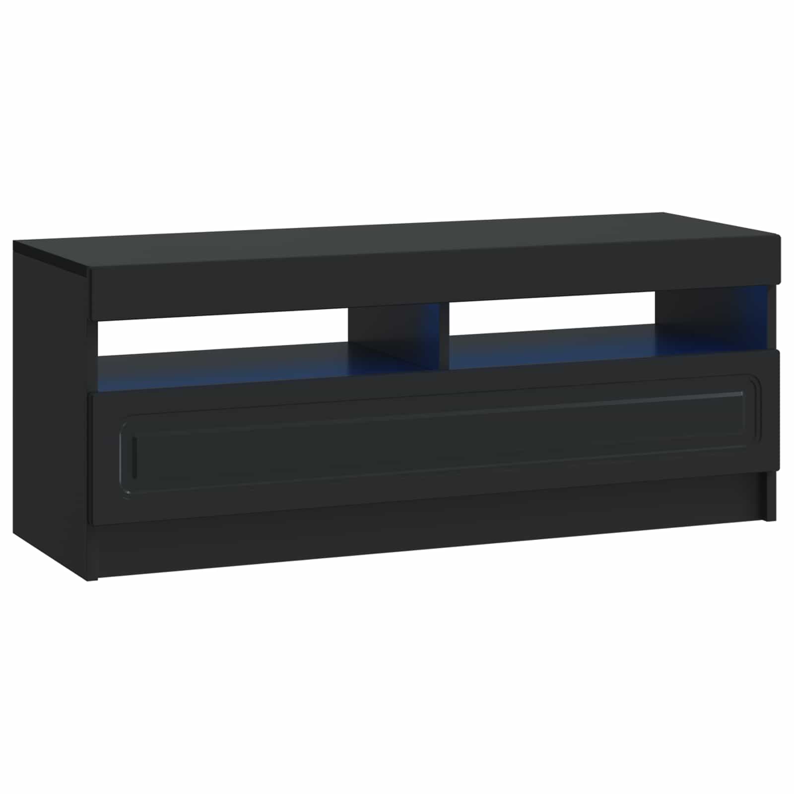 5-delige LED TV-kast Zwart Bewerkt hout