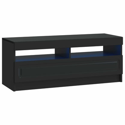 5-delige LED TV-kast Zwart Bewerkt hout