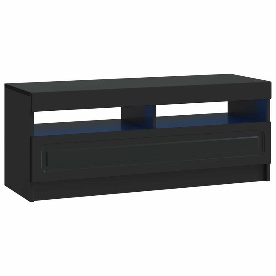 5-delige LED TV-kast Zwart Bewerkt hout