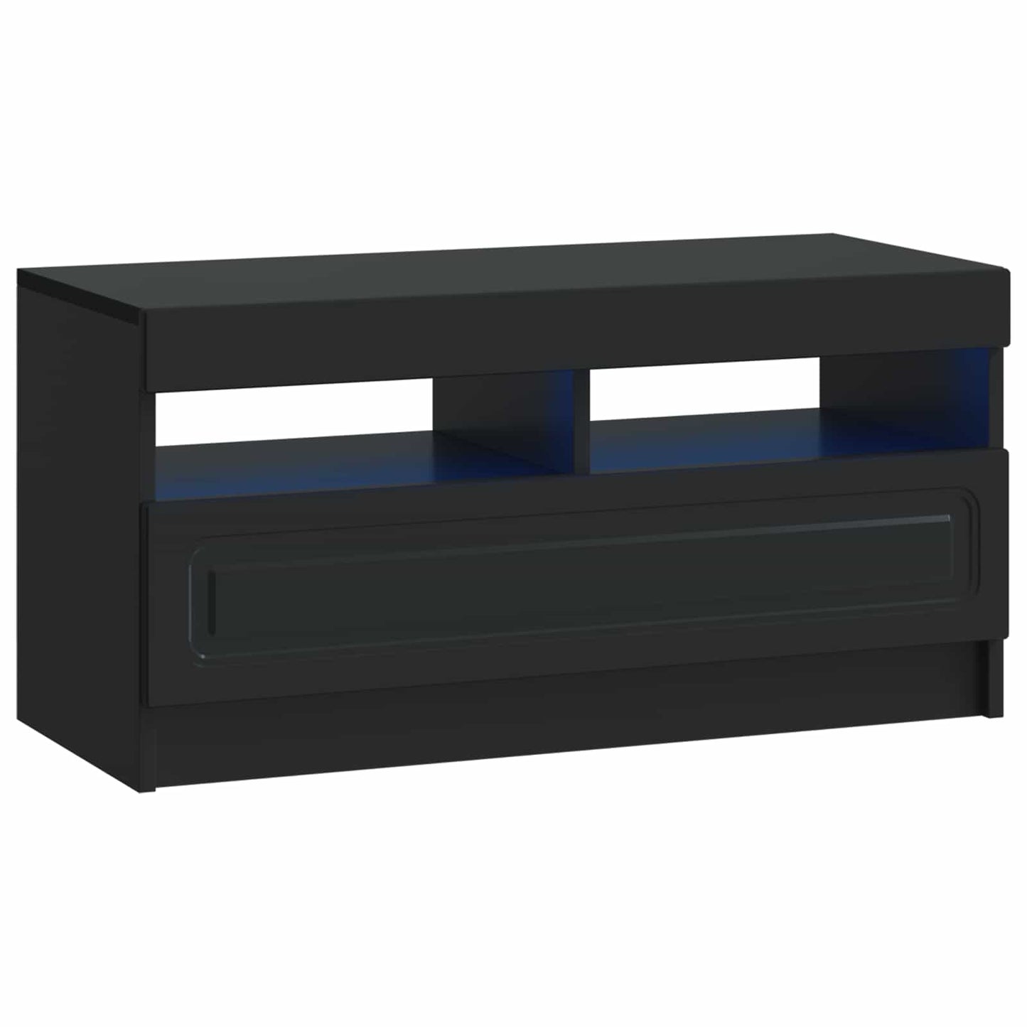 5-delige LED TV-kast Zwart Bewerkt hout