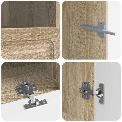 5-delige LED TV-kast Sonoma Eiken Bewerkt hout
