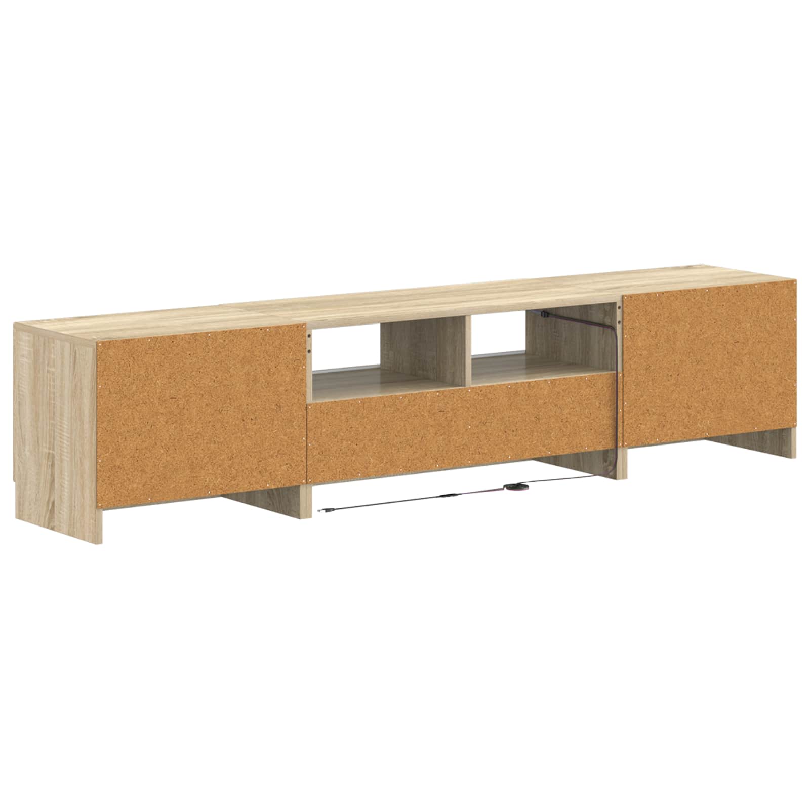 5-delige LED TV-kast Sonoma Eiken Bewerkt hout