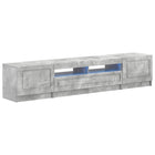 5-delige LED TV-kast Betongrijs Bewerkt hout