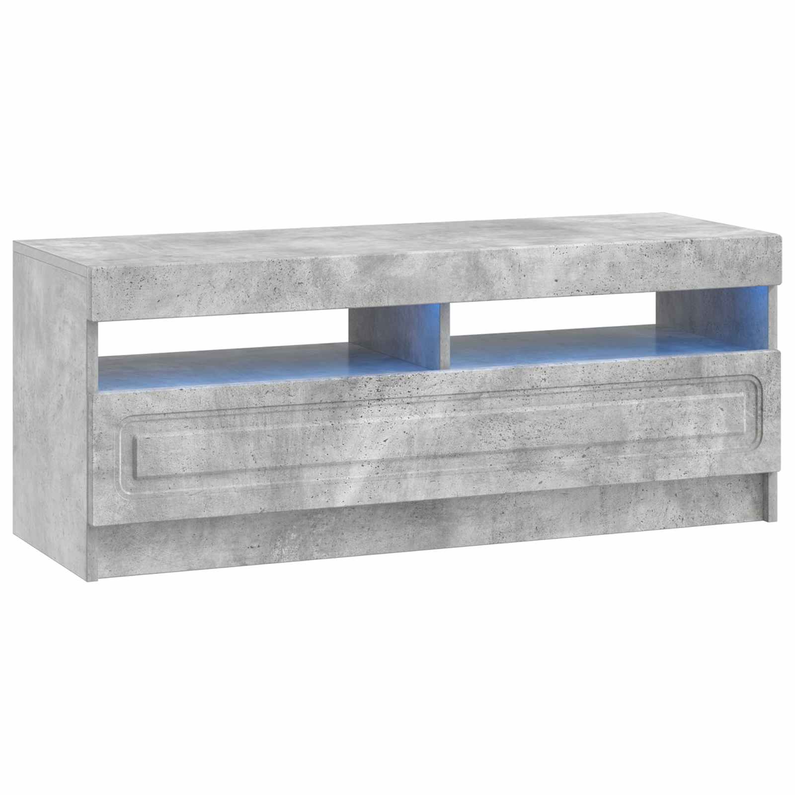 5-delige LED TV-kast Betongrijs Bewerkt hout