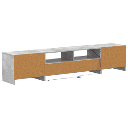5-delige LED TV-kast Betongrijs Bewerkt hout
