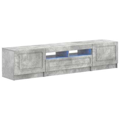 5-delige LED TV-kast Betongrijs Bewerkt hout