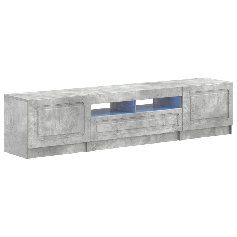 5-delige LED TV-kast Betongrijs Bewerkt hout