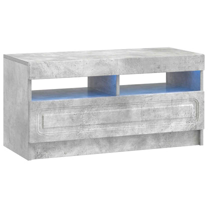 5-delige LED TV-kast Betongrijs Bewerkt hout