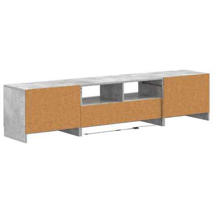 5-delige LED TV-kast Betongrijs Bewerkt hout