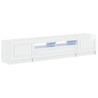 5-delige LED TV-kast Hoogglans Wit Bewerkt hout
