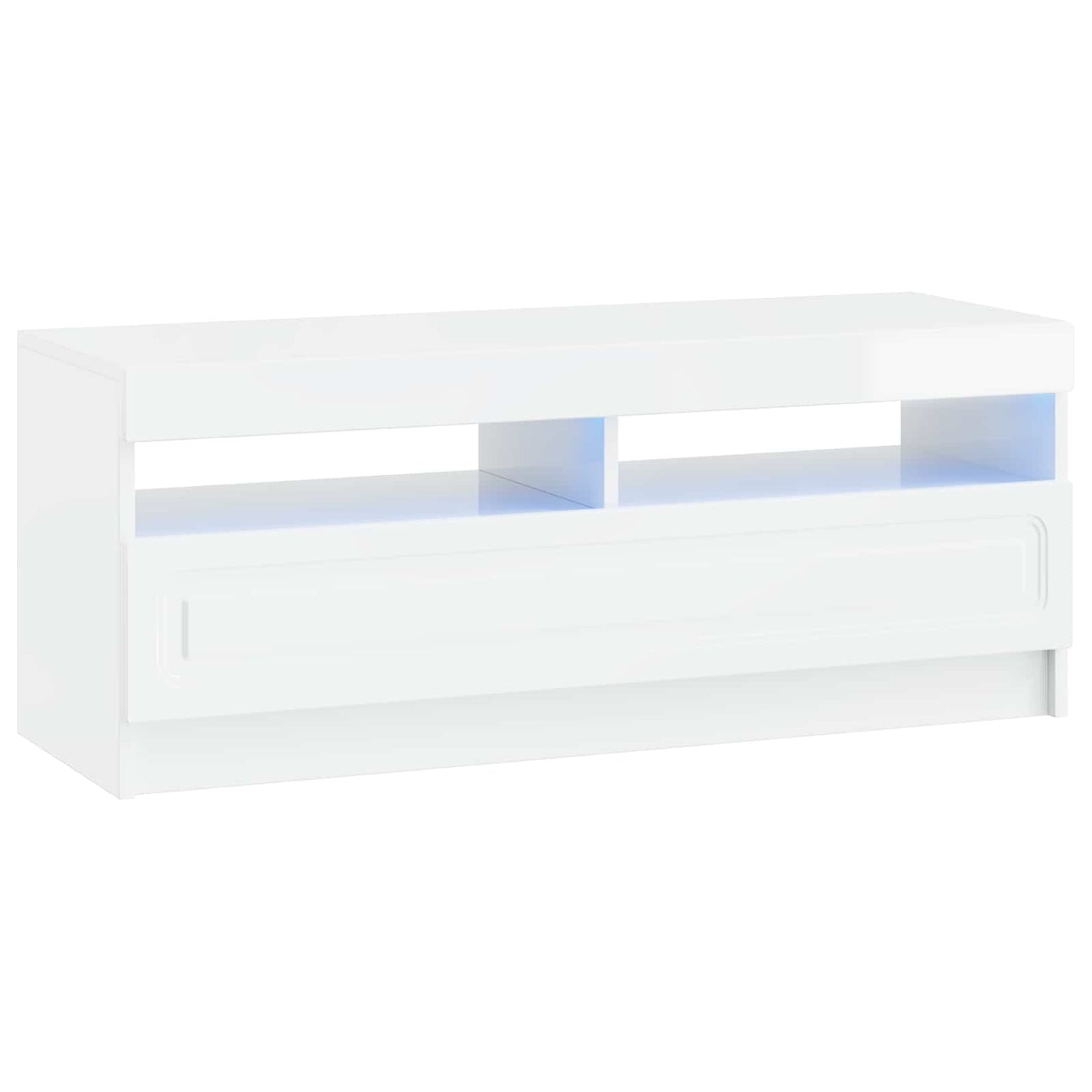 5-delige LED TV-kast Hoogglans Wit Bewerkt hout