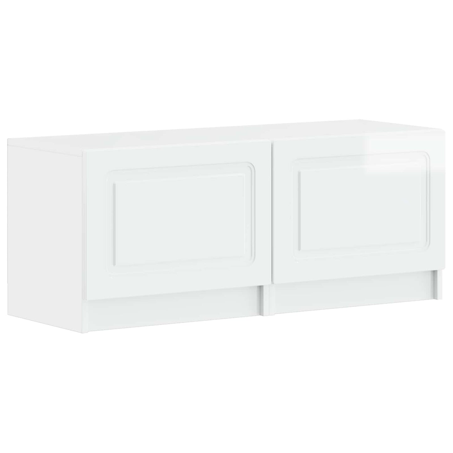 5-delige LED TV-kast Hoogglans Wit Bewerkt hout