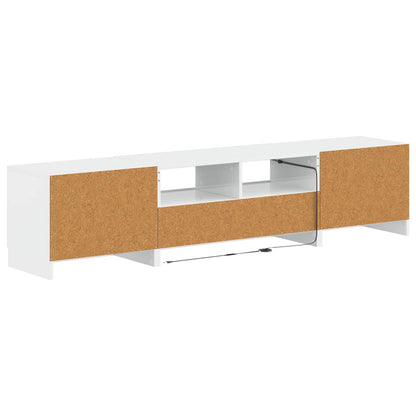 5-delige LED TV-kast Hoogglans Wit Bewerkt hout