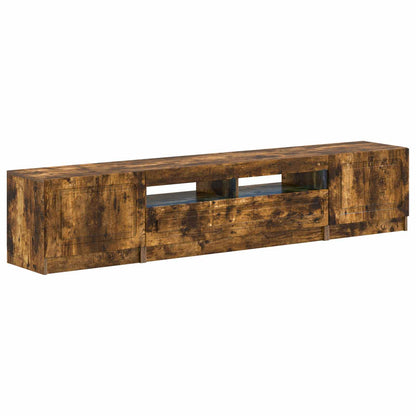 5-delige LED TV-kast Gerookt eiken Bewerkt hout