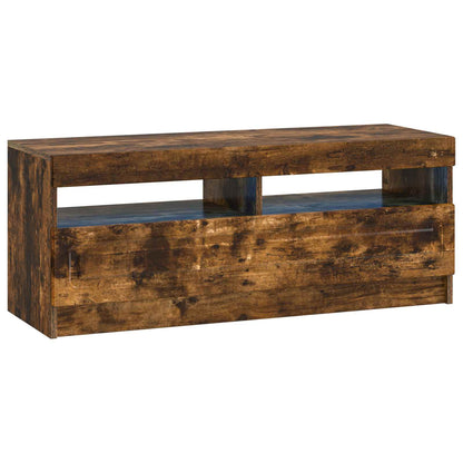 5-delige LED TV-kast Gerookt eiken Bewerkt hout