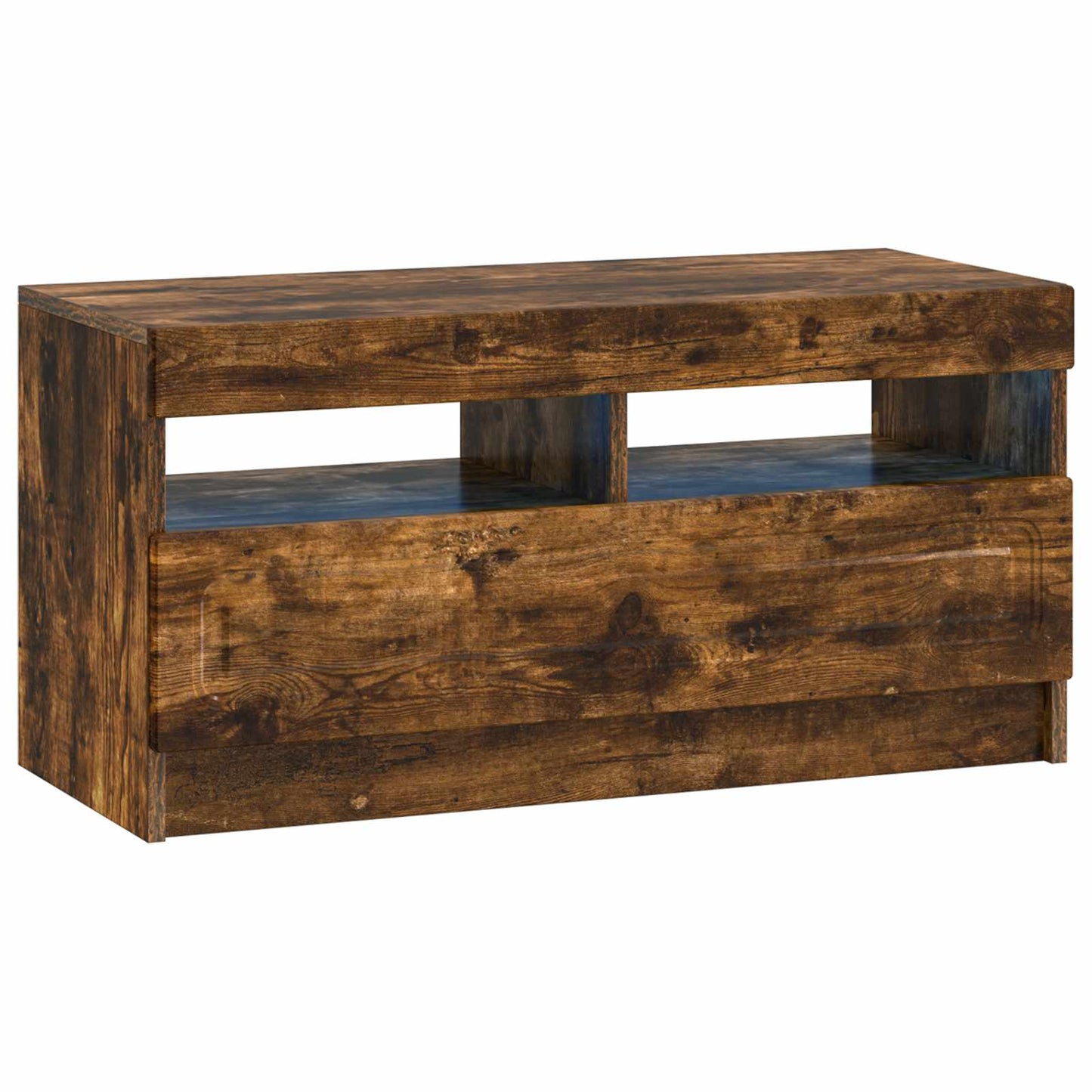 5-delige LED TV-kast Gerookt eiken Bewerkt hout