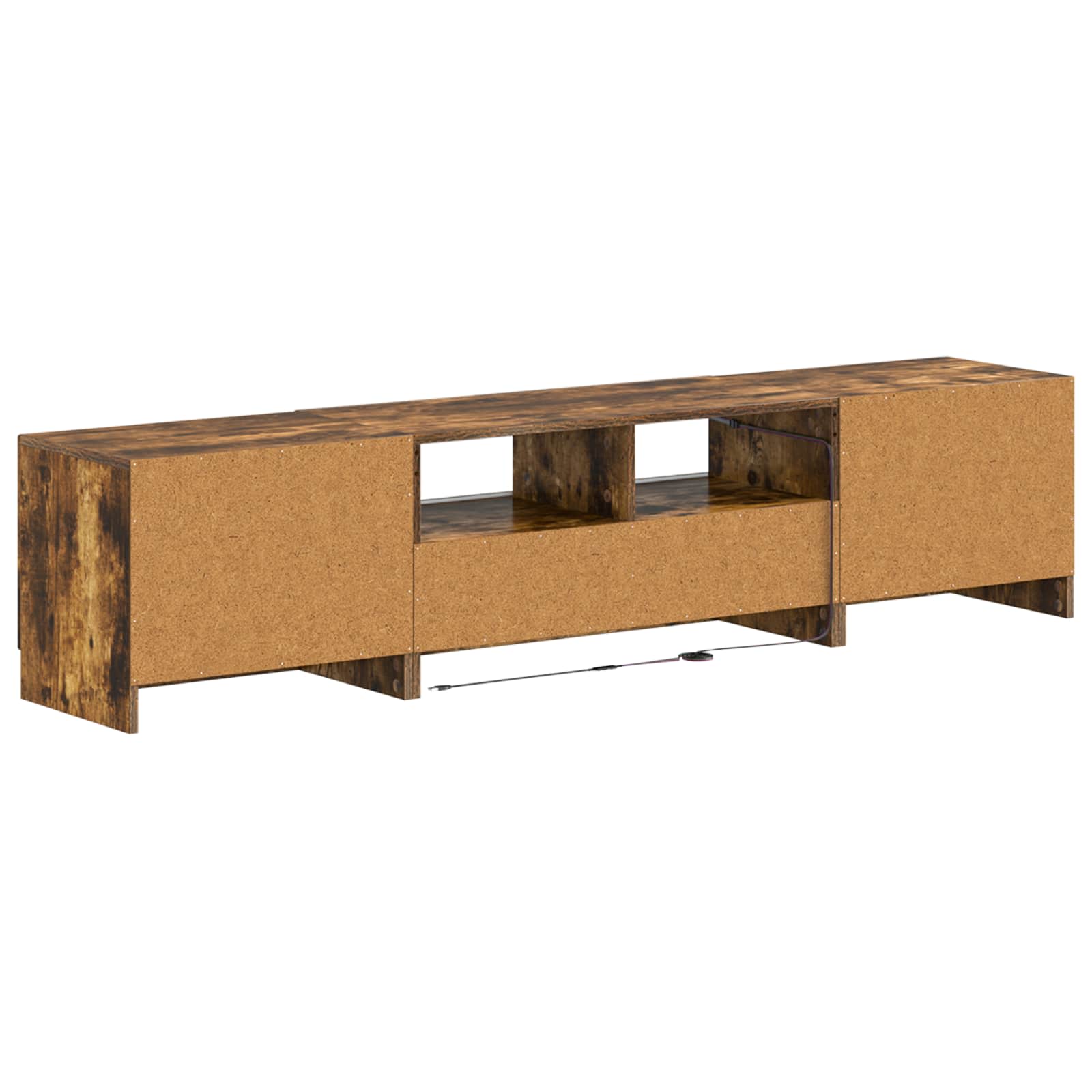 5-delige LED TV-kast Gerookt eiken Bewerkt hout