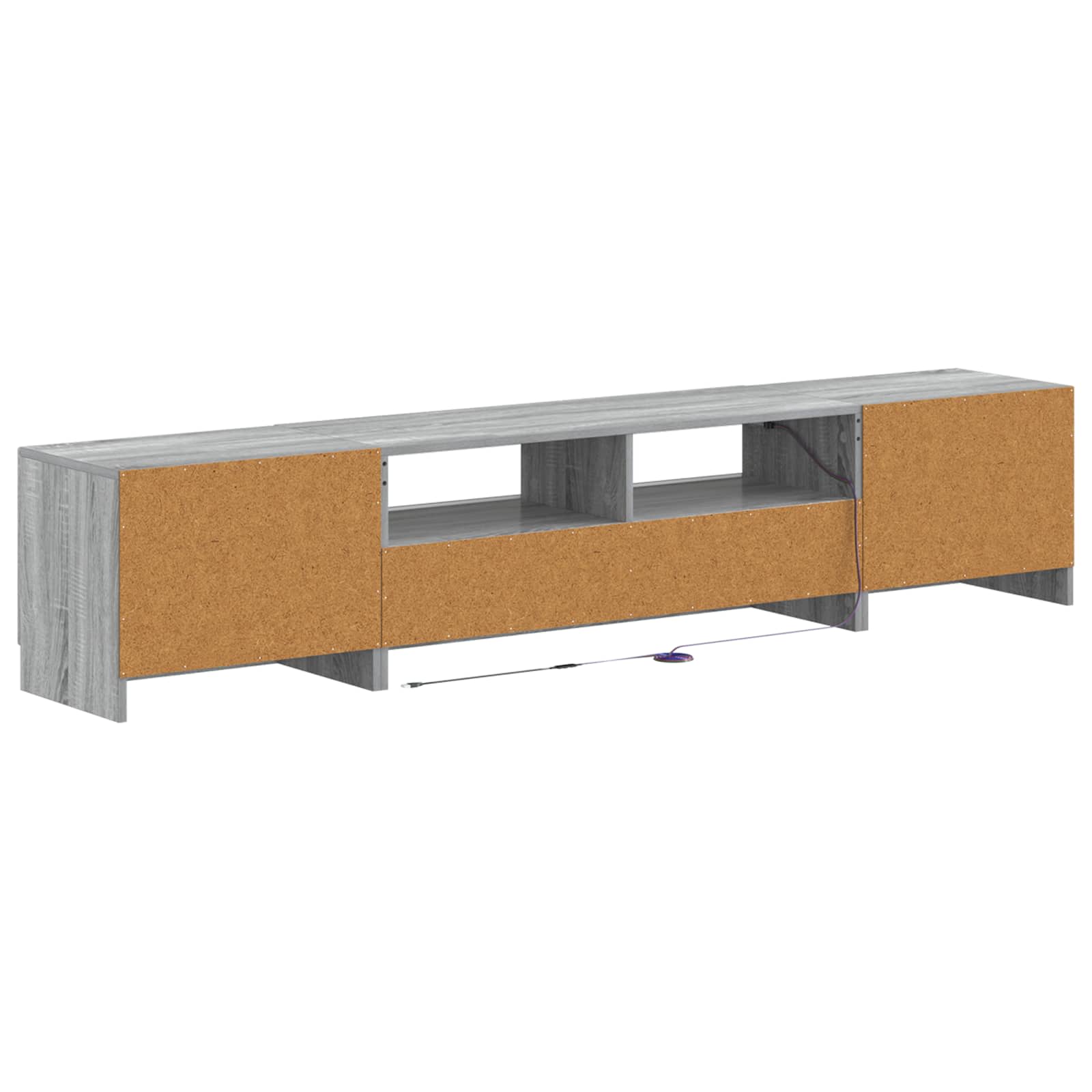 5-delige LED TV-kast Grijs Sonoma Bewerkt hout