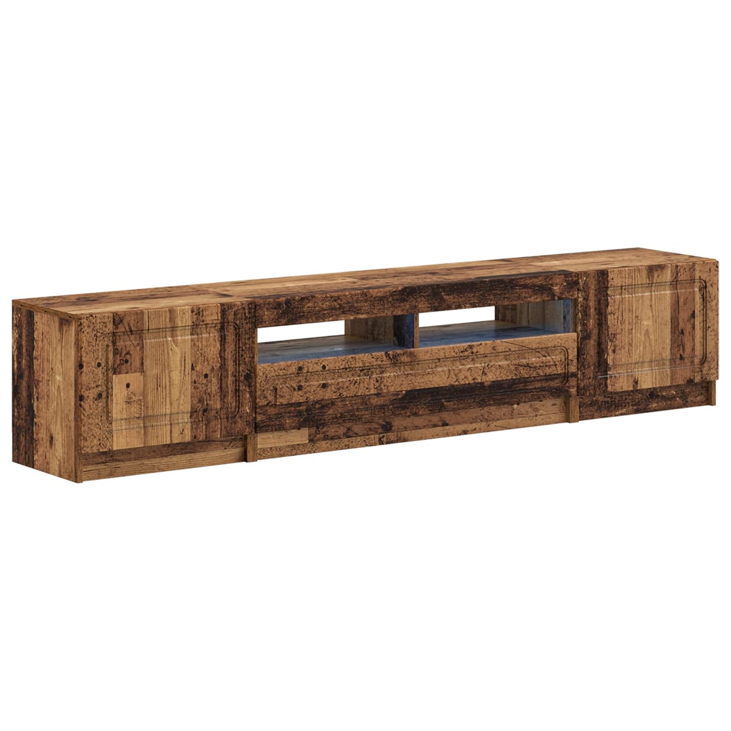 5-delige LED TV-kast Oud hout Bewerkt hout