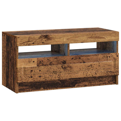 5-delige LED TV-kast Oud hout Bewerkt hout