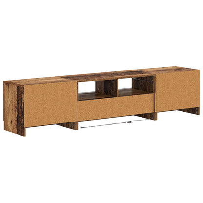 5-delige LED TV-kast Oud hout Bewerkt hout