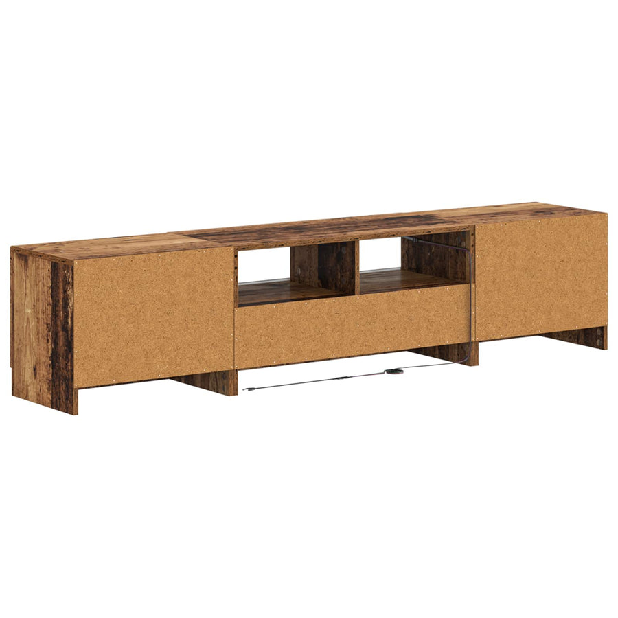 5-delige LED TV-kast Oud hout Bewerkt hout