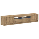 5-delige LED TV-kast Artisanaal eiken Bewerkt hout