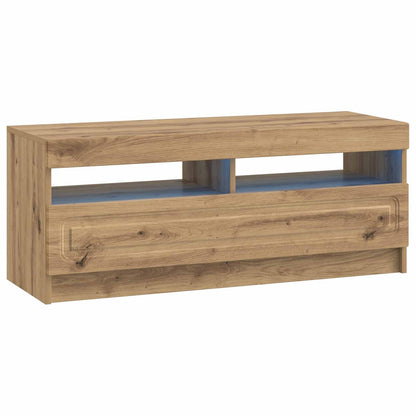 5-delige LED TV-kast Artisanaal eiken Bewerkt hout