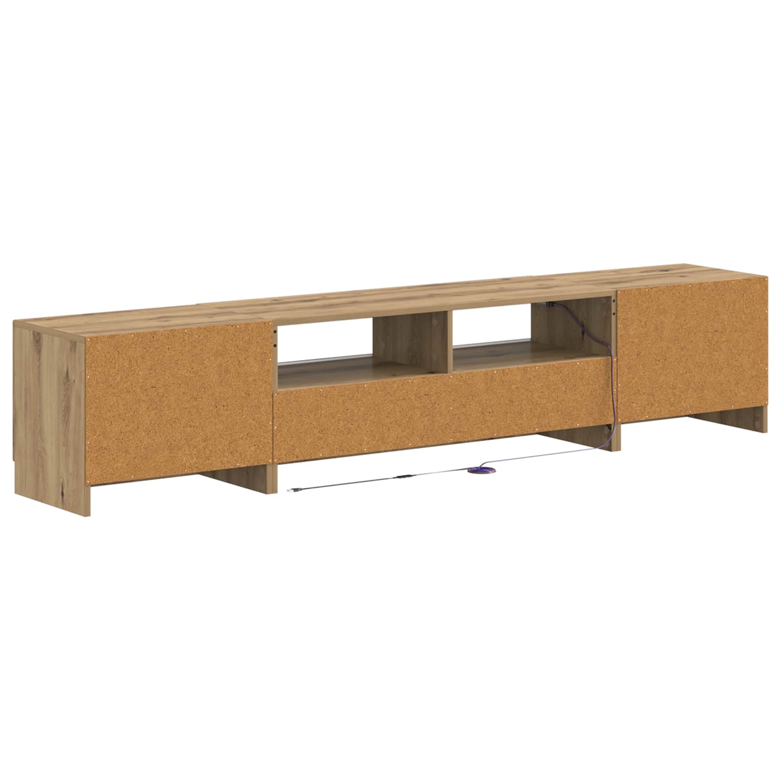 5-delige LED TV-kast Artisanaal eiken Bewerkt hout