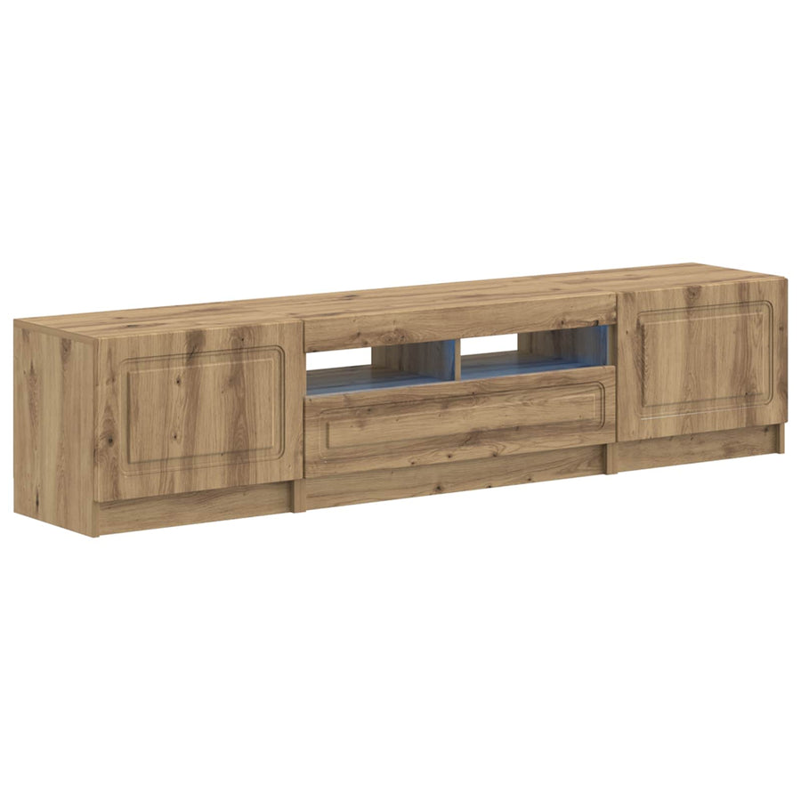 5-delige LED TV-kast Artisanaal eiken Bewerkt hout