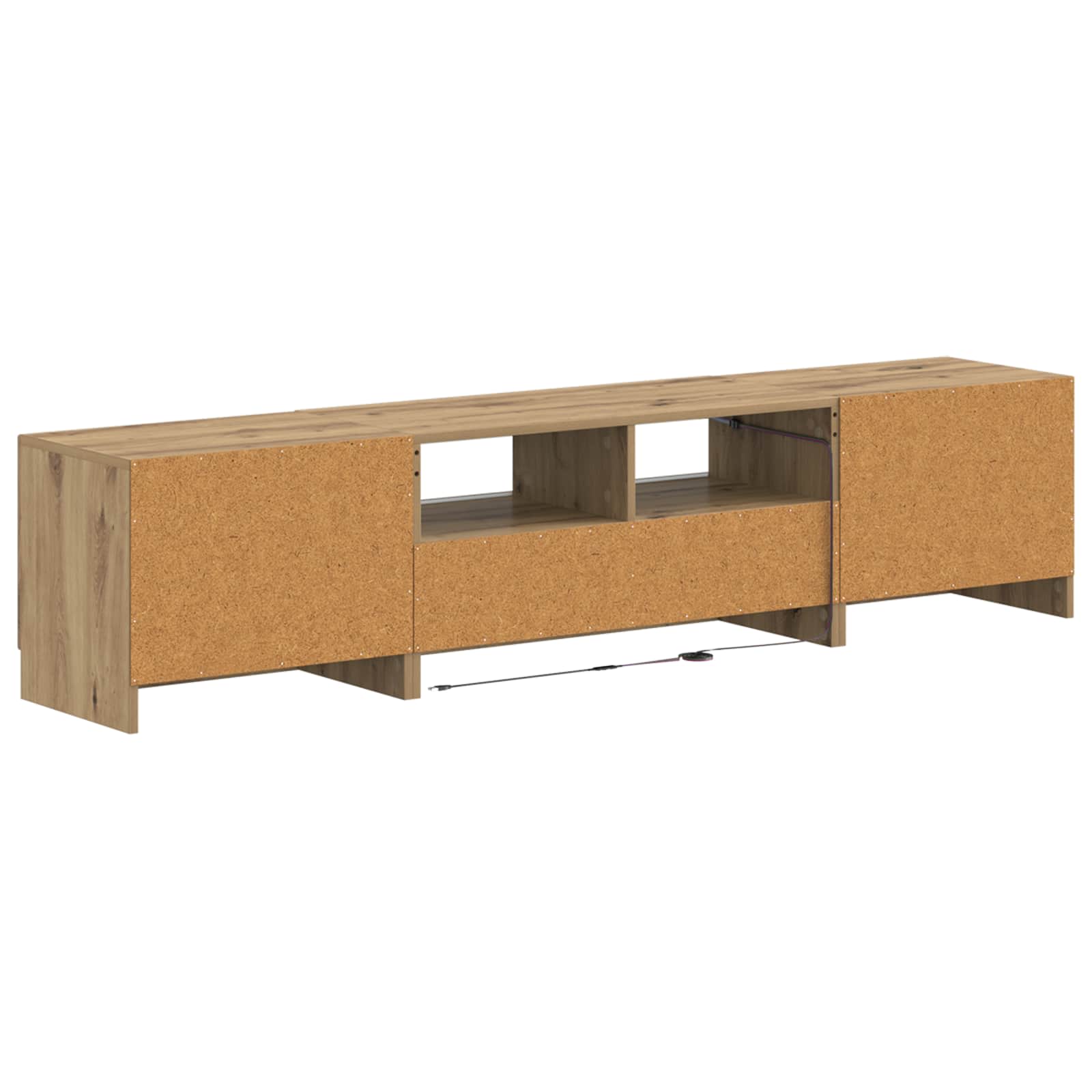 5-delige LED TV-kast Artisanaal eiken Bewerkt hout