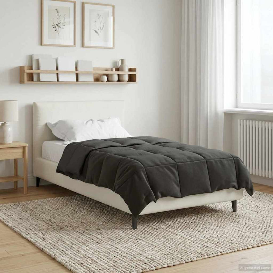 Zomer Dekbed Gekwilt Antraciet 140 x 200 cm Microfiber