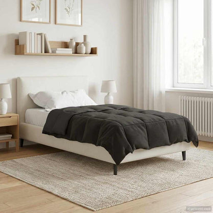 Zomer Dekbed Gekwilt Antraciet 155 x 200 cm Microfiber