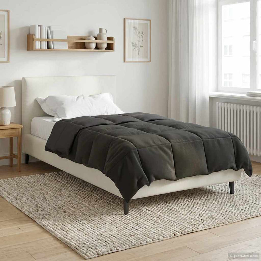 Zomer Dekbed Gekwilt Antraciet 140 x 220 cm Microfiber