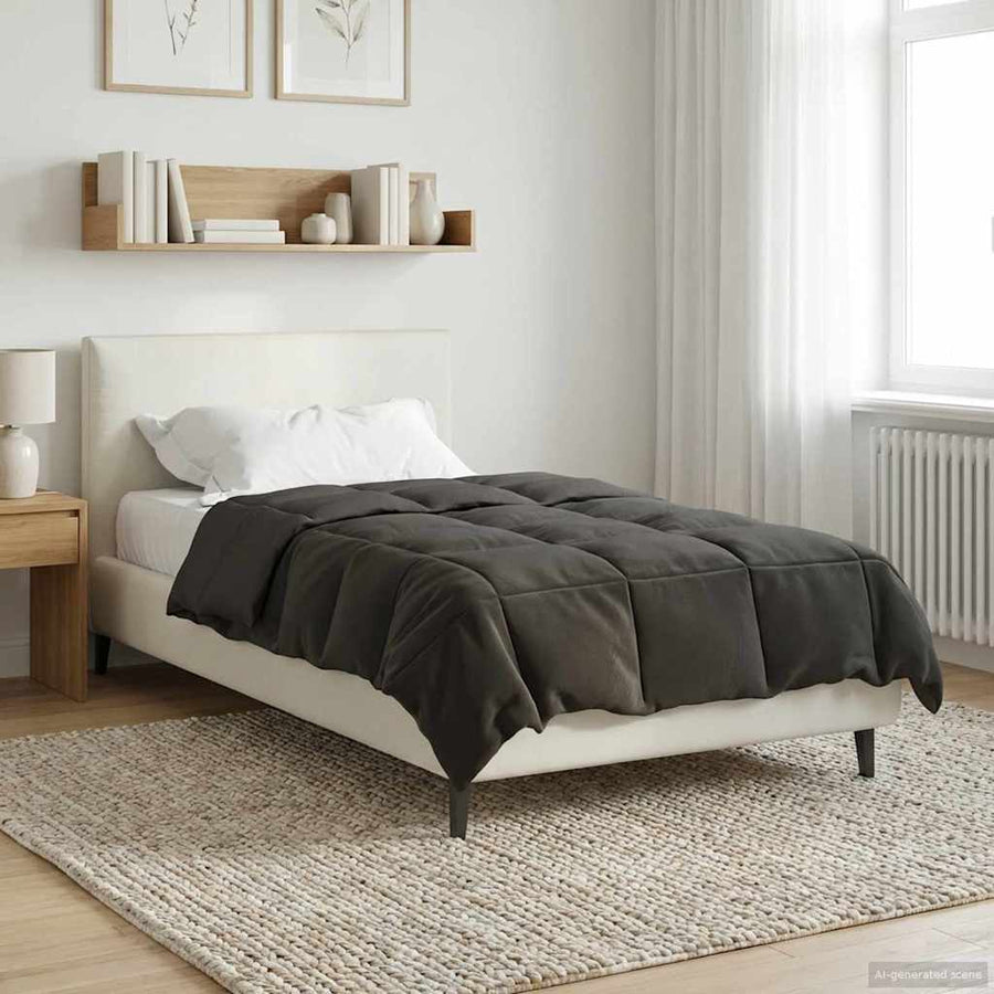 Zomer Dekbed Gekwilt Antraciet 155 x 220 cm Microfiber