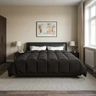 Zomerdekbed 200x220 cm microfiber antraciet