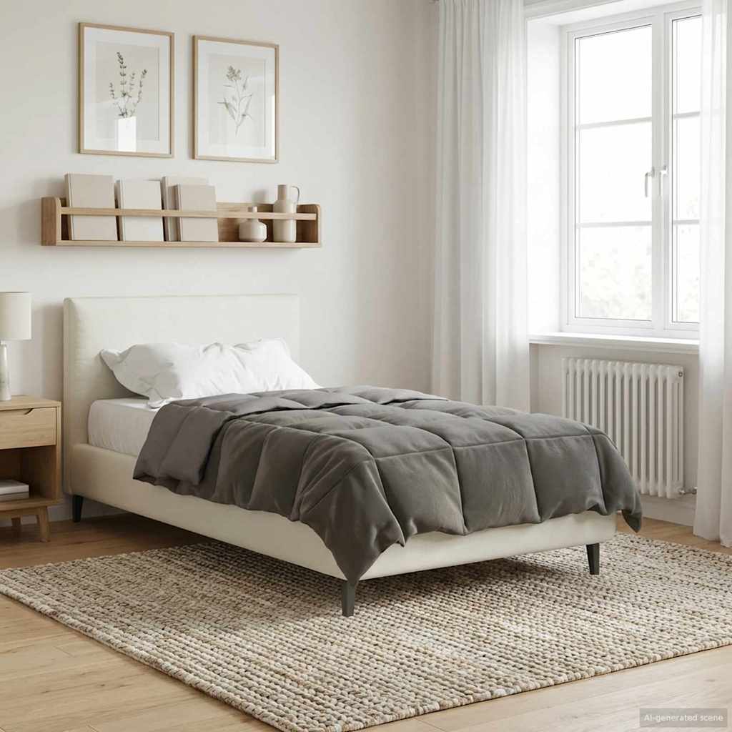 Zomer Dekbed Gekwilt Lichtgrijs 135 x 200 cm Microfiber