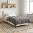 Zomerdekbed 140x200 cm microfiber lichtgrijs