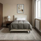 Summer Duvet Quilted Light Grey 155 x 200 cm Microfiber
