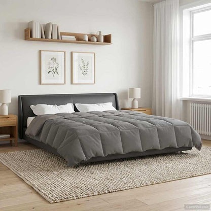 Zomer Dekbed Gekwilt Lichtgrijs 200 x 240 cm Microfiber