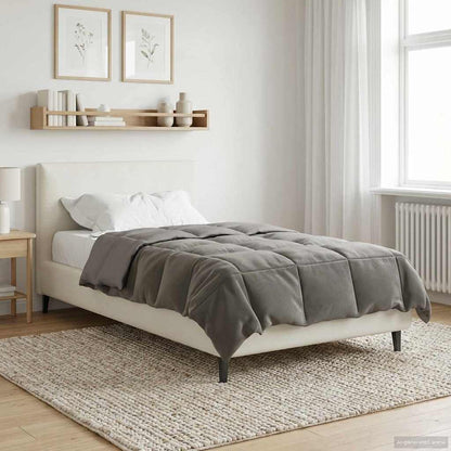 Zomer Dekbed Gekwilt Lichtgrijs 140 x 220 cm Microfiber